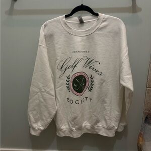 Friday & Saturday Abandoned Golf Wives club crewneck L